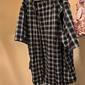 Black and White Plaid Shirt